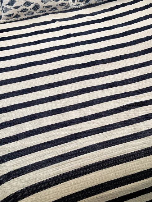 Harbor Stripe Bedspread - Classic, Breathable & Timeless Turkish Cotton - The Bali Market